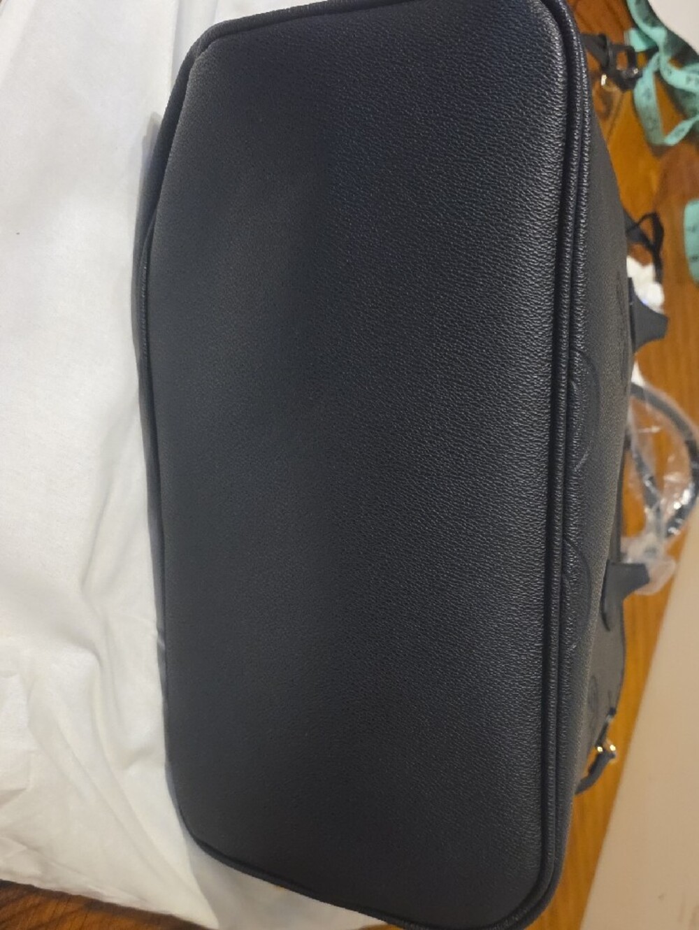 Ruby Ribbon Black Embossed Bow Tote - Picture 7 of 9